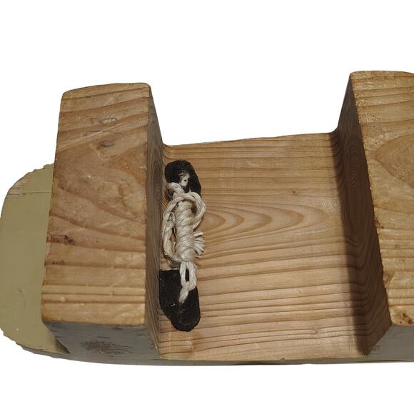 Vintage Traditional Geta Clogs Sandals Brown Wood Black Velvet Thongs Size 10.5 - Picture 7 of 10